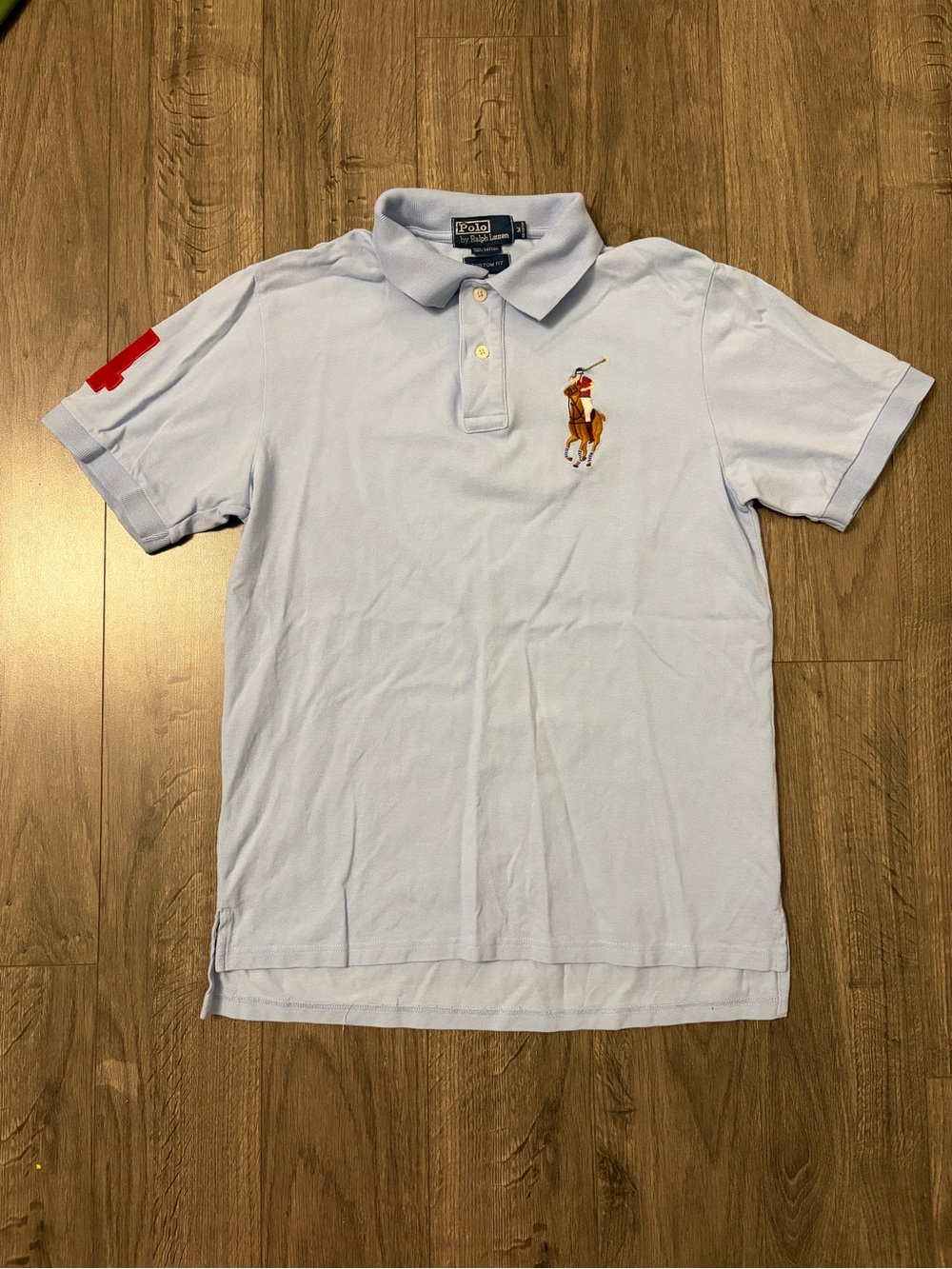 Polo by Ralph Lauren Men's Light Blue big pony Short-Sleeve Polo Shirt